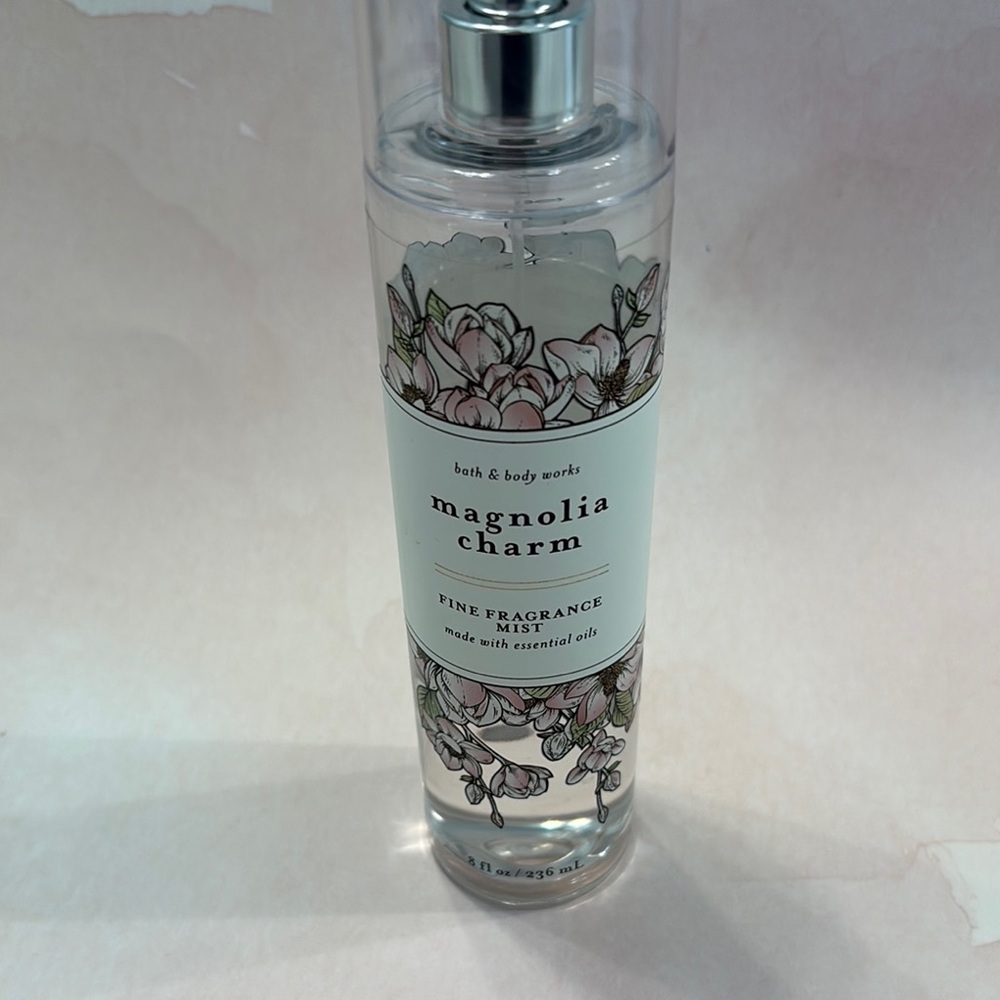 Bath & Body Works Magnolia Charm Mist with Floral Design